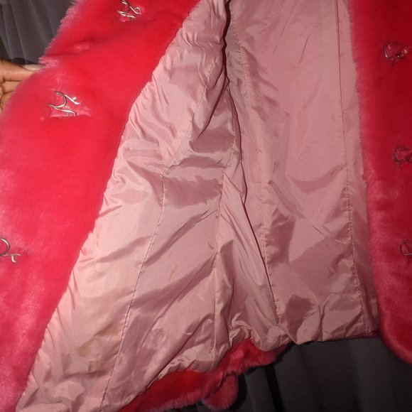 Hot Pink Fur Coat - Picture 3 of 8